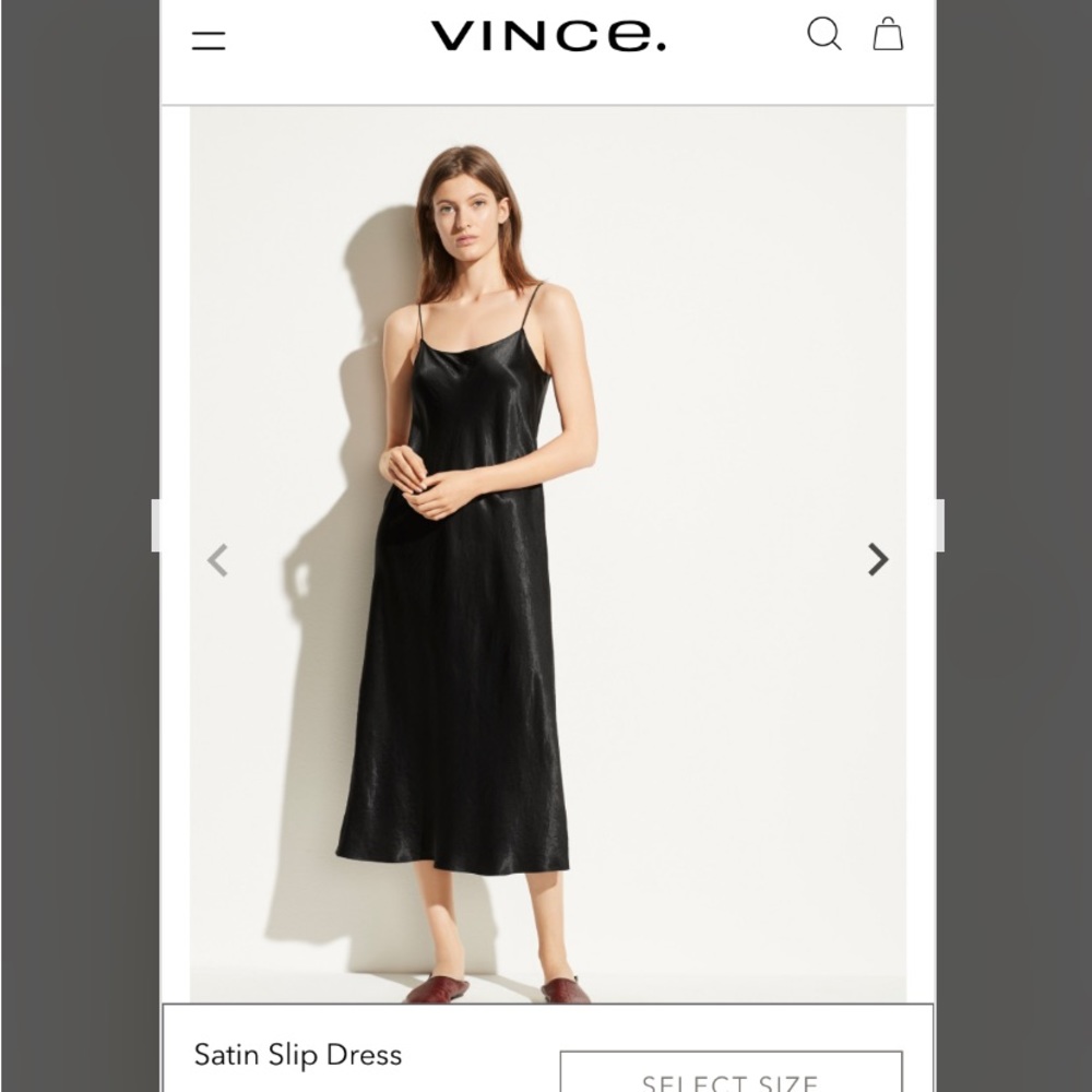 Vince Japanese silk slip dresses midi length 2 colors.